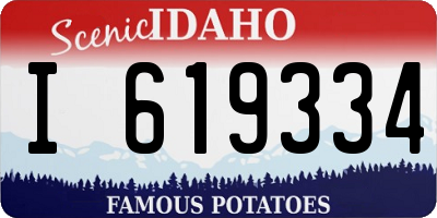 ID license plate I619334