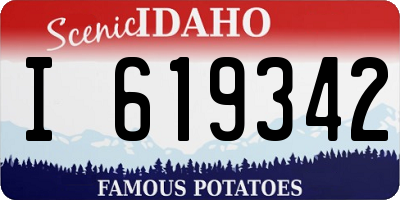 ID license plate I619342