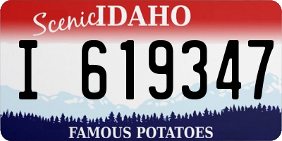 ID license plate I619347