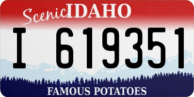 ID license plate I619351