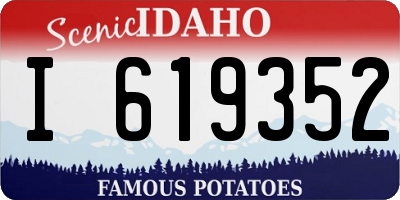 ID license plate I619352
