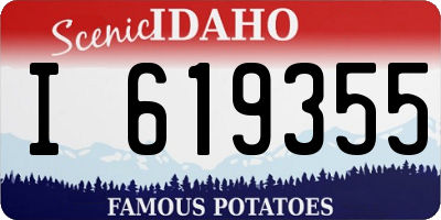 ID license plate I619355