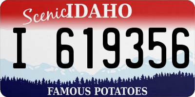ID license plate I619356