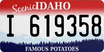 ID license plate I619358