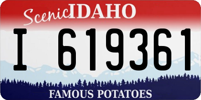 ID license plate I619361