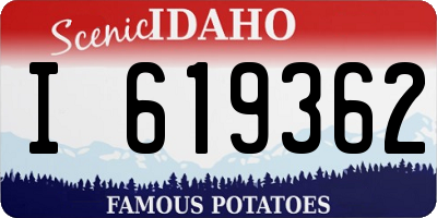 ID license plate I619362