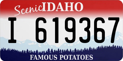 ID license plate I619367