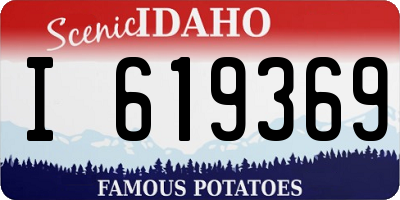 ID license plate I619369