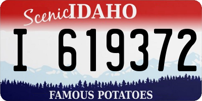 ID license plate I619372