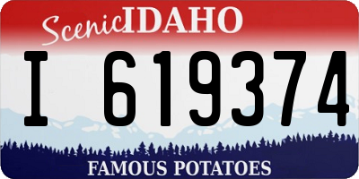 ID license plate I619374