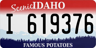 ID license plate I619376