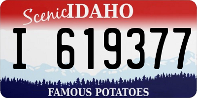 ID license plate I619377