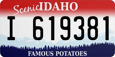 ID license plate I619381