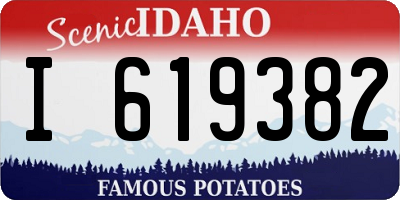 ID license plate I619382