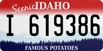 ID license plate I619386