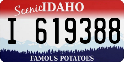 ID license plate I619388