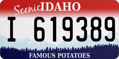 ID license plate I619389