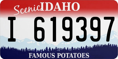 ID license plate I619397