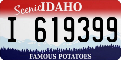 ID license plate I619399