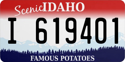 ID license plate I619401