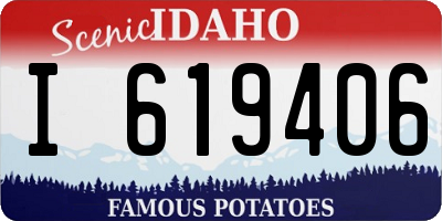 ID license plate I619406