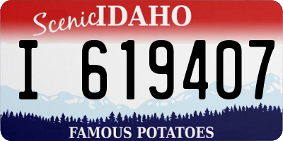 ID license plate I619407