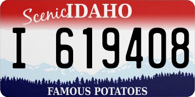 ID license plate I619408