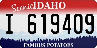 ID license plate I619409