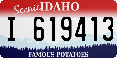 ID license plate I619413