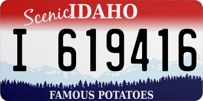 ID license plate I619416