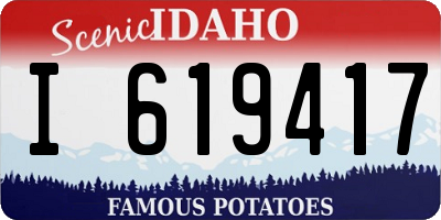 ID license plate I619417