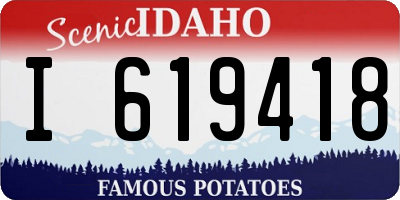 ID license plate I619418