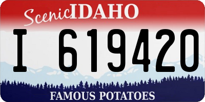 ID license plate I619420