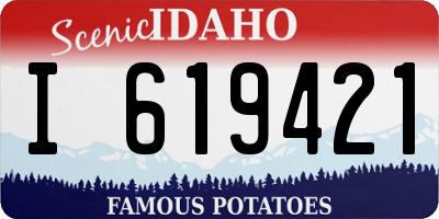 ID license plate I619421