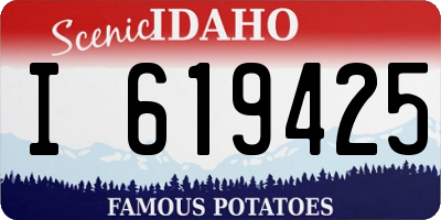 ID license plate I619425