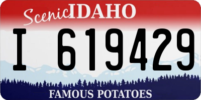 ID license plate I619429