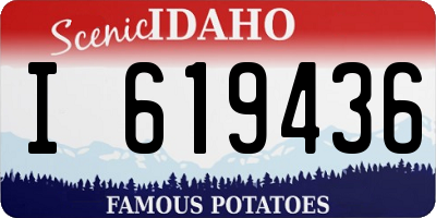 ID license plate I619436