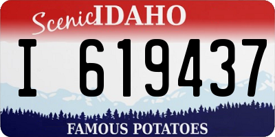 ID license plate I619437