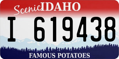 ID license plate I619438