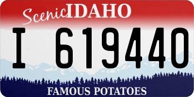ID license plate I619440