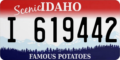 ID license plate I619442
