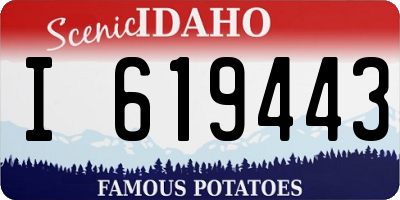 ID license plate I619443