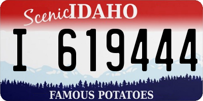 ID license plate I619444