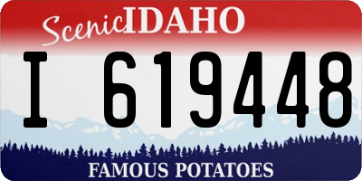 ID license plate I619448
