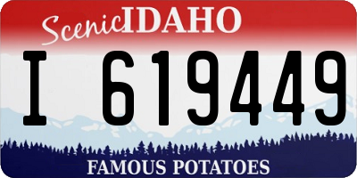 ID license plate I619449