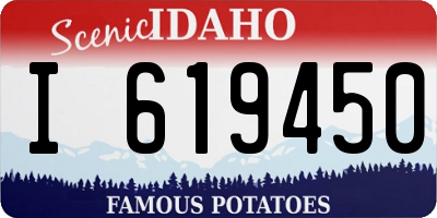 ID license plate I619450