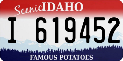 ID license plate I619452