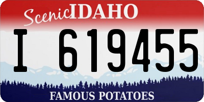 ID license plate I619455