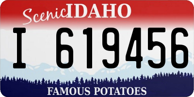 ID license plate I619456