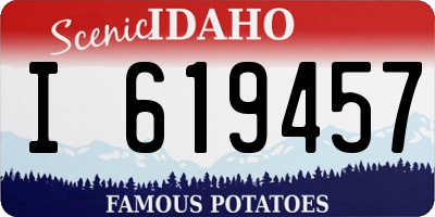ID license plate I619457